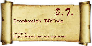 Draskovich Tünde névjegykártya