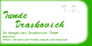 tunde draskovich business card